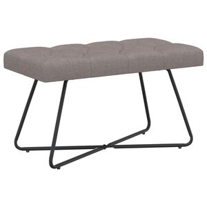 vidaXL Banco con tapicer&iacute;a con botones Topo 80 x 40 x 46 cm Tela