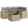 vidaXL Juego de sof&aacute;s jard&iacute;n con cojines 5 pzas rat&aacute;n sint&eacute;tico beige