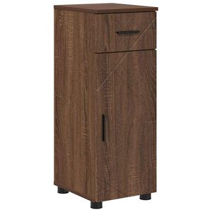 vidaXL Gabinete de Ba&ntilde;o con caj&oacute;n Roble Marr&oacute;n 30 x 35 x 80 cm