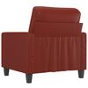 vidaXL Sill&oacute;n cuero sint&eacute;tico rojo tinto 60 cm