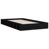 vidaXL Estructura de cama doble de madera maciza negro 135x190 cm
