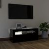 vidaXL Mueble de TV con luces LED negro 90x35x40 cm