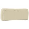 vidaXL Cabecero de cama acolchado Hvar tela crema 140 cm