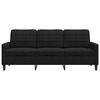 vidaXL Sofá de 3 plazas terciopelo negro 180 cm