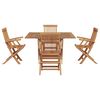 vidaXL Conjunto de Comedor de Jard&iacute;n Marr&oacute;n Madera de teca maciza