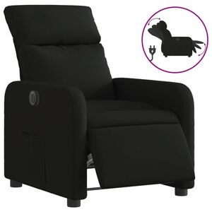 vidaXL Sill&oacute;n reclinable el&eacute;ctrico de tela negro