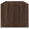 vidaXL Mesa de centro con puertas de vidrio marr&oacute;n roble 102x50x42 cm