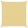 vidaXL Toldo Vela Amarillo y blanco 7 x 7 m HDPE