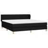vidaXL Cama box spring con colch&oacute;n tela negro 160x200 cm