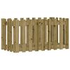 vidaXL Arriate elevado jard&iacute;n valla madera impregnada pino 100x50x50cm