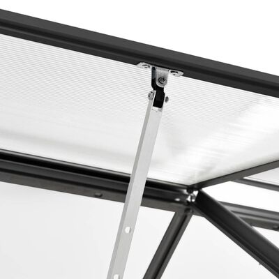 vidaXL Invernadero de aluminio gris antracita 1,33 m²