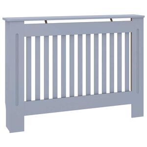 vidaXL Cubierta para radiador madera de ingenier&iacute;a gris 112x19x81,5 cm