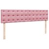 vidaXL Estructura de cama otomana colchones terciopelo rosa 180x200cm
