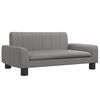 vidaXL Cama para perros de cuero sint&eacute;tico gris 70x45x30 cm