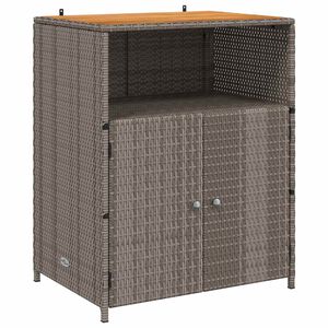 vidaXL Armario con puerta Gris 70 x 50 x 87 cm Poli&eacute;ster y Ratten Roly
