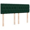 vidaXL Cama box spring con colch&oacute;n terciopelo verde oscuro 140x190 cm