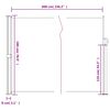 vidaXL Toldo lateral retr&aacute;ctil marr&oacute;n 180x600 cm