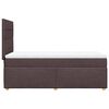 vidaXL Cama box spring con colch&oacute;n tela marr&oacute;n oscuro 90x190 cm