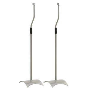 vidaXL Soporte universal para altavoz 2 unidades plateado