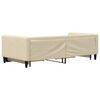 vidaXL Sofá cama nido con cajones tela color crema 90x200 cm