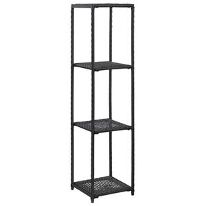 vidaXL Estanter&iacute;a de almacenaje rat&aacute;n sint&eacute;tico negro 30x30x120 cm