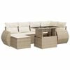vidaXL Set sof&aacute;s de jard&iacute;n 7 piezas y cojines rat&aacute;n sint&eacute;tico beige