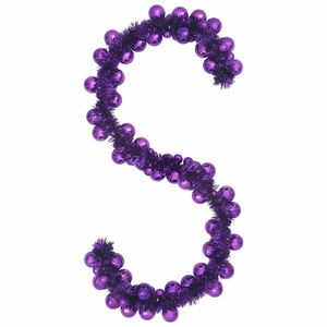 vidaXL Guirnalda de Bolas de Navidad Lila 186 cm Poliestireno