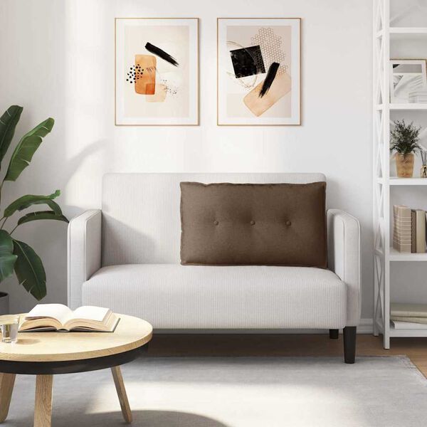 vidaXL Coj&iacute;n de Espalda Marr&oacute;n 80 x 19 x 50 cm tela