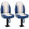vidaXL Asientos de barco 2 uds con pedestal giratorio 360&deg;