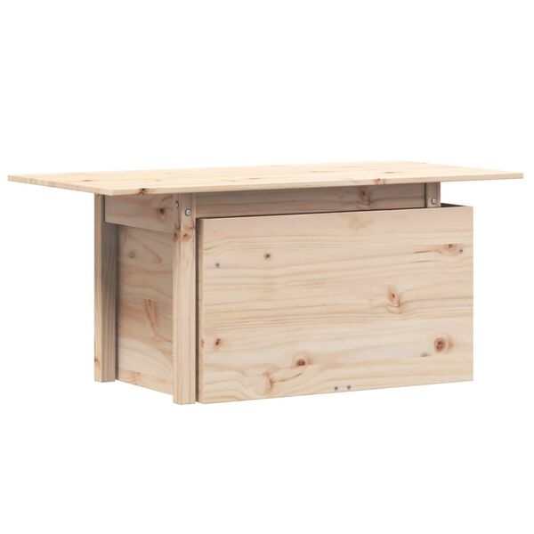 vidaXL Mesa de jardín madera maciza de pino 100x50x75 cm