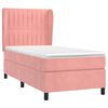 vidaXL Cama box spring con colch&oacute;n terciopelo rosa 80x200 cm