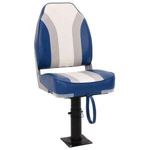 vidaXL Asiento de barco con pedestal altura ajustable 360&deg; giratorio