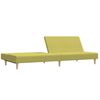 vidaXL Sofá cama de 2 plazas con reposapies tela verde