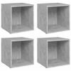vidaXL Mueble de TV 4uds madera contrachapada gris hormig&oacute;n 37x35x37cm