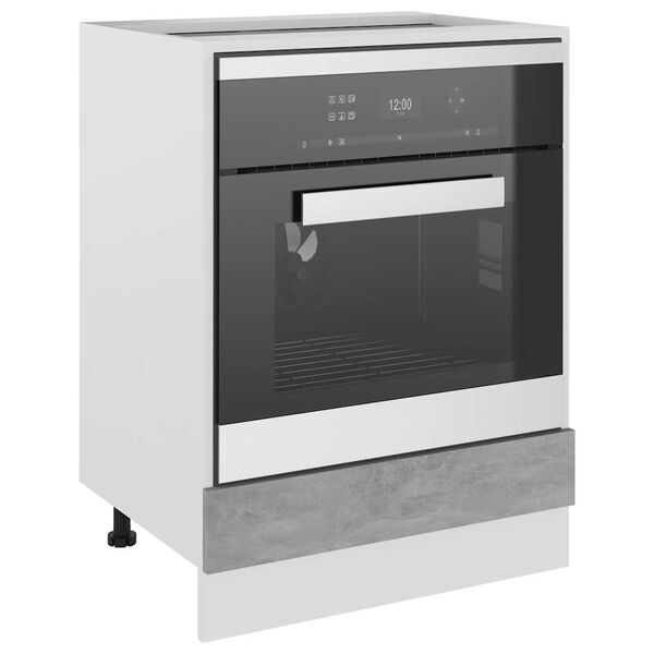 vidaXL Mueble para horno "Riga" gris hormigón 60x46x81,5 cm madera de ingeniería