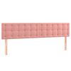 vidaXL Cama box spring colch&oacute;n y LED terciopelo rosa 200x200 cm