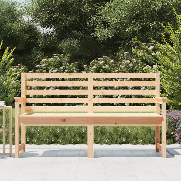 vidaXL Banco de jardín madera maciza de pino 159,5x48x91,5 cm