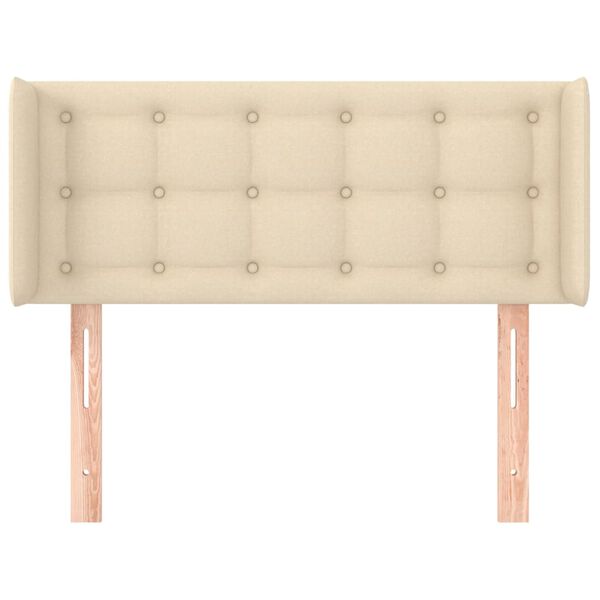 vidaXL Cabecero de tela color crema 103x16x78/88 cm