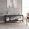vidaXL Mueble para TV madera contrachapada y acero negro 100x33x41 cm