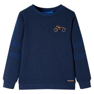 vidaXL Sudadera infantil azul marino m&eacute;lange 92