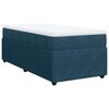 vidaXL Cama box spring con colch&oacute;n terciopelo azul oscuro 90x190 cm