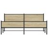vidaXL Estructura de cama sin colch&oacute;n metal roble Sonoma 200x200 cm