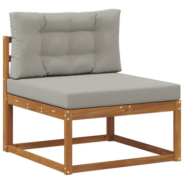 vidaXL Conjunto de sof&aacute;s de exterior 6 pcs Gris Natural y Claro