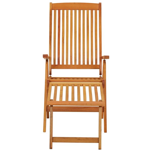 vidaXL Sillas de jard&iacute;n plegables reposapi&eacute;s 2 uds madera de eucalipto