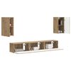 vidaXL Conjunto de mueble de TV 5 pcs Roble artesanal