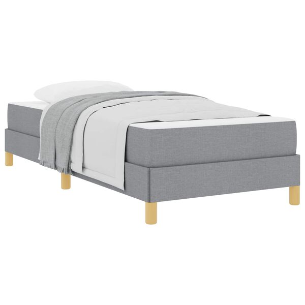 vidaXL Cama tipo Box Spring con colch&oacute;n Gris Claro 90 x 190 cm tela