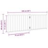 vidaXL Puerta de perros plegable 2 paneles madera abeto blanco 160 cm