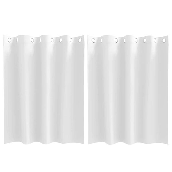 vidaXL Cortinas Opacas con Anillas 2 pcs Puro 140 x 140 cm Poli&eacute;ster
