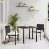 vidaXL Conjunto de Comedor de Jard&iacute;n 3 pcs Negro