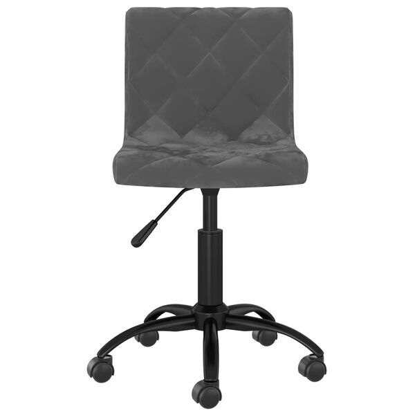 vidaXL Sillas de comedor giratorias 2 unidades terciopelo gris oscuro